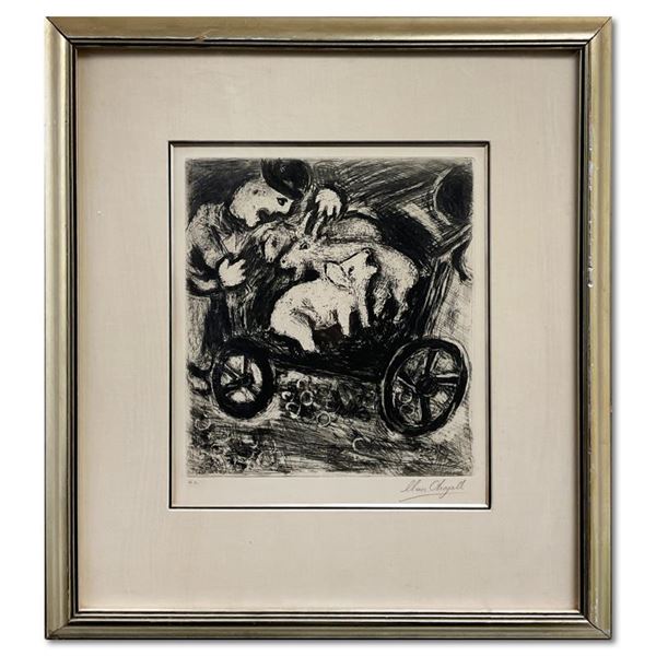 Le Berger et son troupeau, from Les Fables de la Fontaine by Chagall (1887-1985)