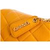 Image 4 : Chanel Vintage Yellow Caviarskin Leather Matelasse Chain Shoulder Bag
