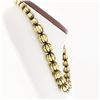 Image 2 : Vintage 14k Yellow Gold 16" Graduated Grooved 8.45-13.00mm Ball Bead Necklace