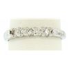 Image 2 : NEW Classic 14k White Gold 0.35 ctw Round Diamond Shared Prong Wedding Band Ring