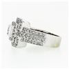 Image 6 : 18k White Gold 1.20 ctw Round & Princess Cut Diamond Tiered Square Cluster Ring