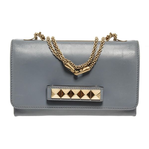 Valentino Grey Leather VA Va Voom Shoulder Bag