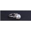 Image 2 : Platinum South Sea Pearl & Diamond Ring