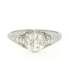 Image 2 : Antique Art Deco Platinum 1.30 ctw GIA Diamond Etched Filigree Engagement Ring