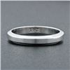 Image 2 : New 18k White Gold 3.45mm Plain Polished Flat Squared Wedding Band Stack Ring