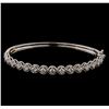 Image 1 : 14KT White Gold 2.30 ctw Diamond Bangle Bracelet