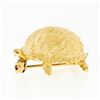 Image 5 : Vintage Petite 14k Yellow Gold Highly Detailed Textured Turtle Brooch Pin 6.59g
