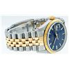 Image 5 : Rolex Mens 2T Yellow Gold And Steel Blue Index Fluted Bezel Datejust Wristwatch