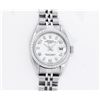 Image 2 : Rolex Ladies Quickset Stainless Steel White Arabic 26MM Date Wristwatch