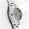 Image 3 : Rolex Ladies Quickset Salmon Arabic & Emerald Diamond Datejust 26MM