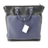 Image 1 : Gucci Black Navy Blue Leather Cosmopolis Tote Bag