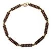 Image 4 : Antique Gilded Silver 6.30 ctw Old Round Cut Bohemian Garnet 8" Tennis Bracelet