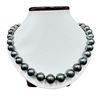 Image 1 : Pearl and Diamond Necklace - 14KT White Gold