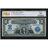 Image 1 : 1899 $2 Mini Porthole Silver Certificate PCGS 35