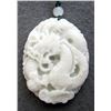 Image 2 : Jade 255cts of Real White Green Jade Super Power Dragon Amulet