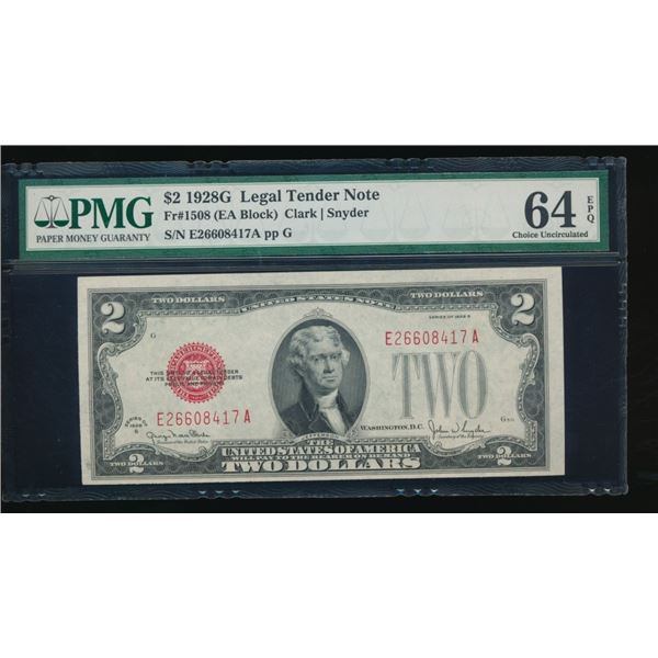 1928G $2 Legal Tender Note PMG 64EPQ