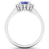 Image 4 : 14KT White Gold 1.41ct Tanzanite and Diamond Ring