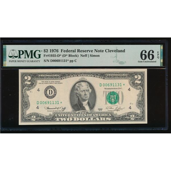 1976 $2 STAR Cleveland FRN PMG 66EPQ