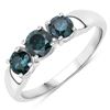 Image 1 : 14KT White Gold 1.01ctw Blue Diamond Ring