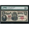 Image 1 : 1907 $5 Legal Tender Note PMG 30