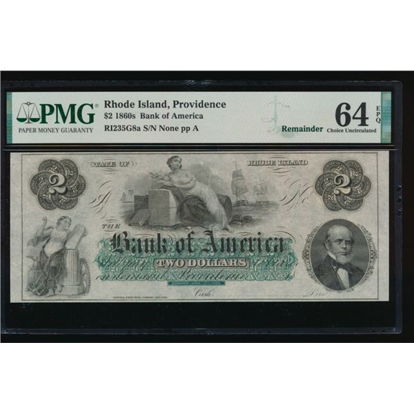 1860s $2 Providence RI Obsolete PMG 64EPQ