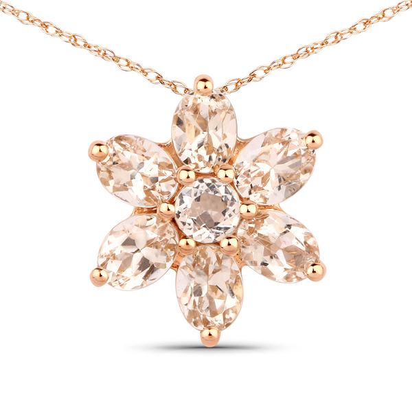 10KT Rose Gold 0.99ctw Morganite Pendant