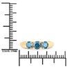 Image 3 : 14KT Yellow Gold 1.05ctw Blue Diamond Ring