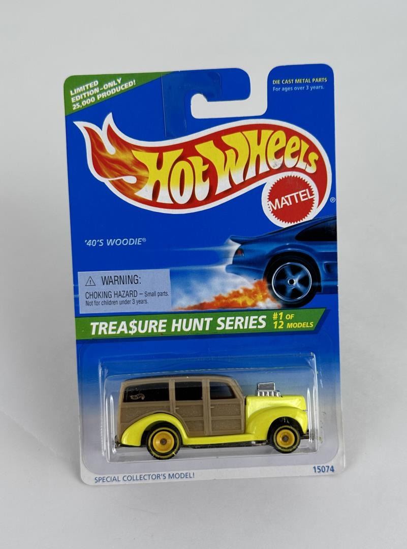 Hot Wheels 1996 Caccia Al Tesoro '40s Woodie Giallo – Edizione Limitata #1 Di 12