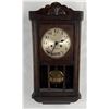 Image 1 : Antique German 8 Day Wall Clock in Oak Case
