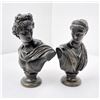 Image 1 : Antique Pot Metal Apollo and Daphne Busts