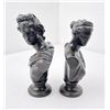 Image 3 : Antique Pot Metal Apollo and Daphne Busts