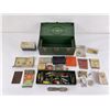 Image 1 : Antique Metal Liberty Tackle Box and Contents