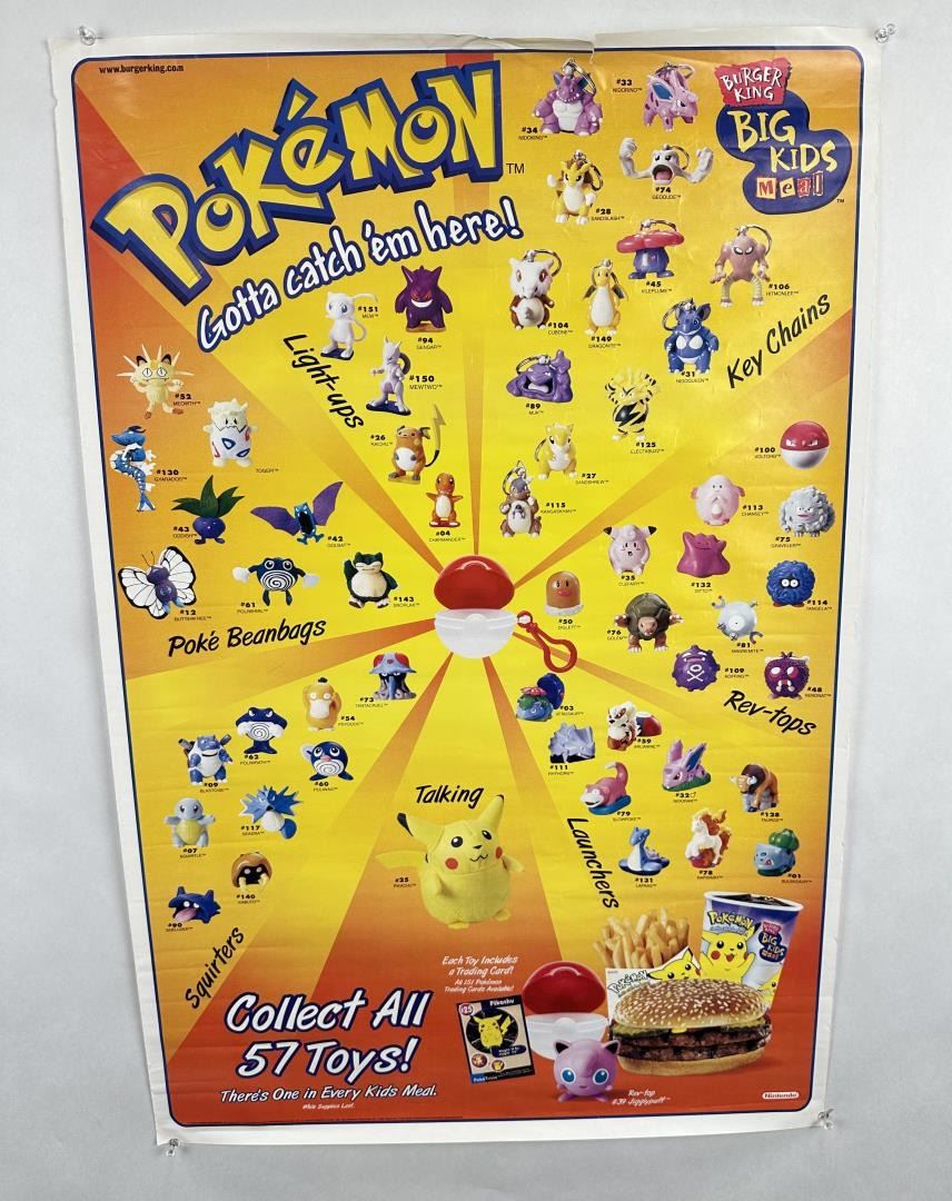 Pokemon Advert Burger King Pokemon Toys Advertising Poster