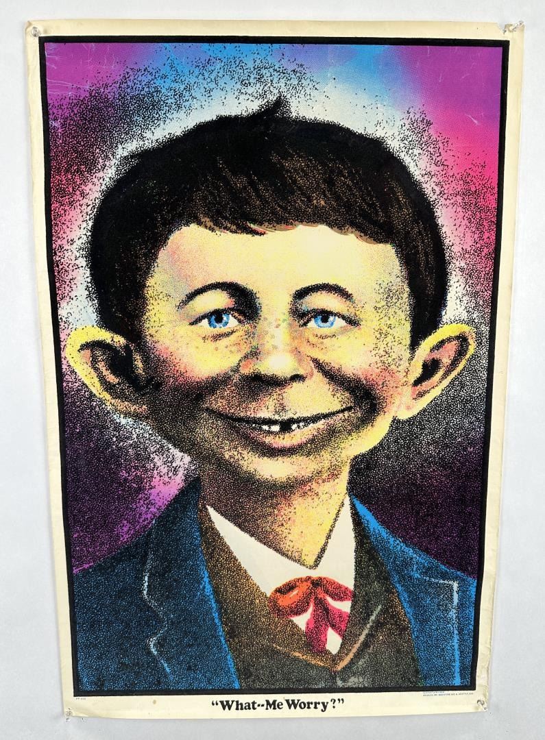 Alfred E Neuman Black Light Poster What Me Worry?