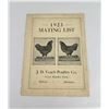 Image 1 : 1923 Mating List JD Veach Poultry Helena Montana