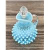 Image 2 : Fenton Glass Blue Hobnail Cruet