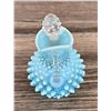 Image 3 : Fenton Glass Blue Hobnail Cruet