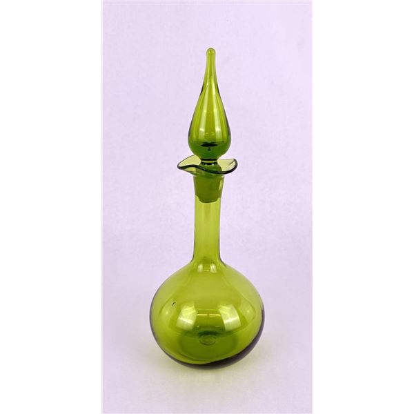 Blenko Glass Winslow Anderson Decanter 37 Olive