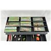 Image 2 : Vintage Fishing Tackle Box and Contents