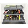 Image 3 : Vintage Fishing Tackle Box and Contents