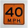 Image 1 : Vintage Montana Road Sign 40mph