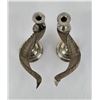 Image 3 : Silver Plated Ram Ram Horn Candlesticks