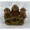 Image 1 : AC Williams Cast Iron Three Wise Monkeys Bank