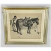 Image 1 : Ned Jacob Charcoal Indian Drawing