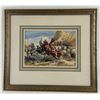 Image 1 : Lloyd Harting Wagon Train Watercolor Painting
