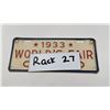 Image 3 : 1933 Worlds Fair Chicago License Plate Topper