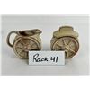 Image 6 : Frankoma Pottery Wagon Wheel Creamer and Sugar
