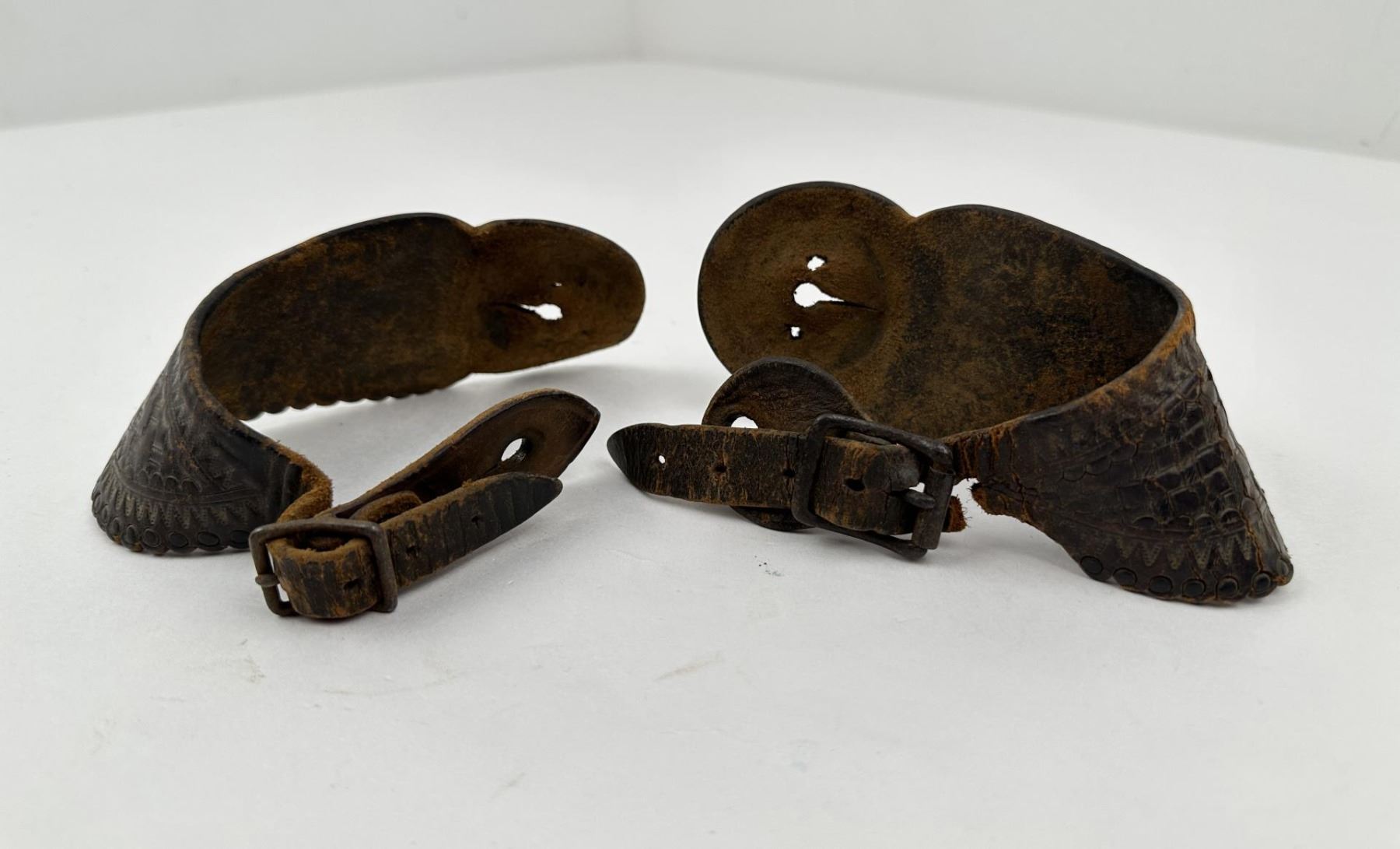 Martin Saddlery Cinghie Da Sperone Cowboy, Paio, Colore Cioccolato Scamosciato - Foto 4