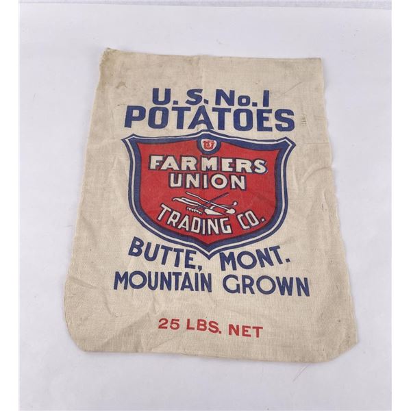 Butte Montana Farmers Union Potato Bag