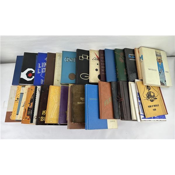 Large Collection of Antique and Vintage Yearbooks